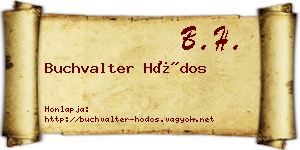 Buchvalter Hódos névjegykártya